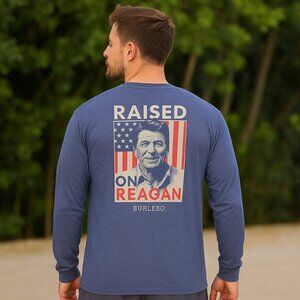 BURLEBO - NEW RAISED ON REGAN LONG SLEEVE - HEATHER NAVY